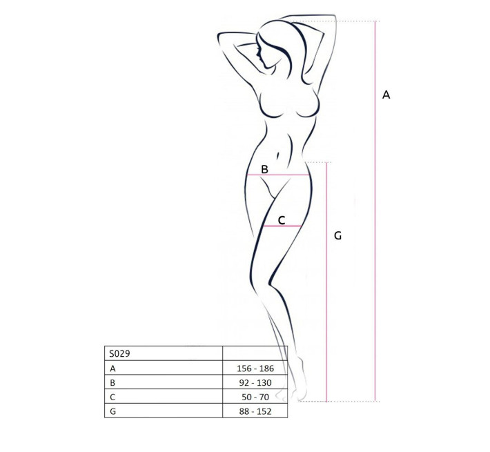 Эротические ажурные колготки-бодистокинг Passion S029 One Size, red, пояс и чулки, с доступом