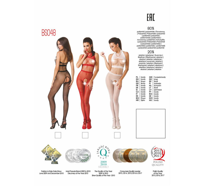 Бодистокинг Passion BS048 Белый S/M/L