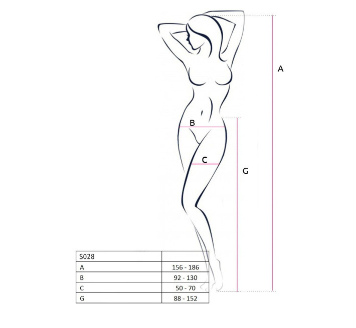 Еротичні колготки-бодістокінг з тонкими підв’язками Passion S028 One Size, white, відкритий доступ