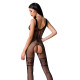 Бодистокинг Passion BS069 black, комбинезон, имитация чулок и боди