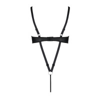 Боді з екошкіри Passion CELINE BODY black 6XL/7XL: з доступом, відкритий