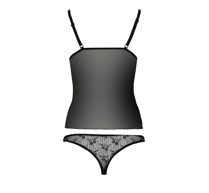Комплект білизни Passion MELISSA SET black L/XL