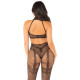 Бодистокинг Leg Avenue Crotchless Bodystocking with Heart One Size, Black