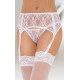 Пояс для чулок и трусики Softline Garterbelt 3311 Белые S/M