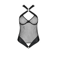 Сетчатый боди с халтером Passion Amanda Body black XXL/XXXL