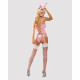 Еротичний костюм зайчика Obsessive Bunny suit 4 pcs costume pink L/XL