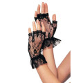 Короткие перчатки-гловелетты Leg Avenue Wrist length fingerless gloves, One Size, черные, сетка