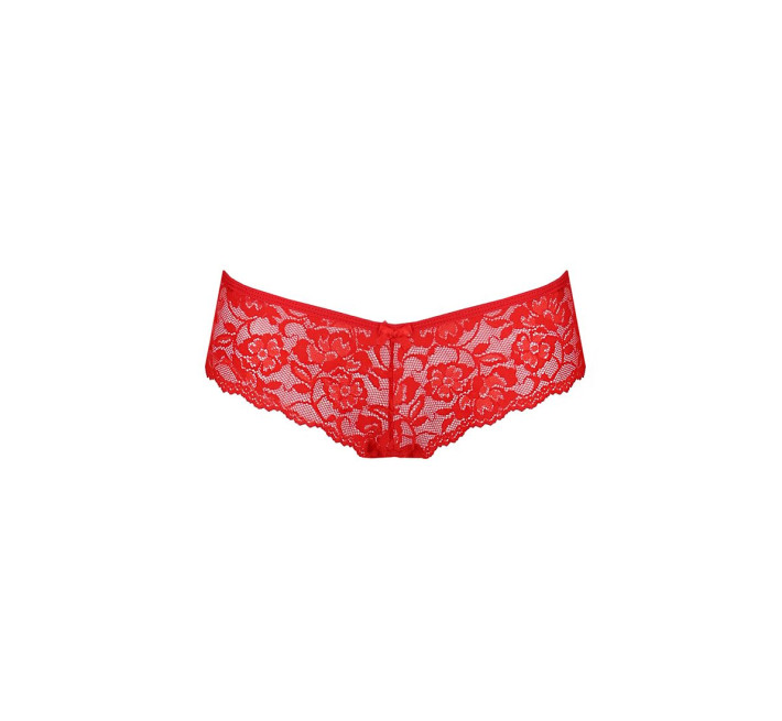 Трусики-бразиліана з квіткового мережива Passion Raja Thong red L/XL