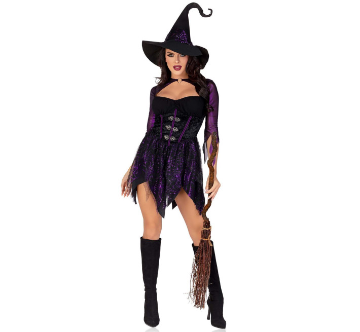 Костюм ведьмы Leg Avenue Mystical Witch L, платье, шляпа