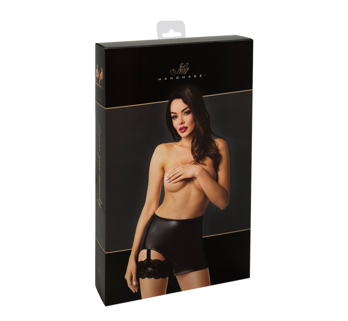 Юбка Noir Handmade F345 Powerwetlook skirt with garter - L