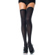 Плотные непрозрачные чулки Leg Avenue Opaque Nylon Thigh Highs Black plus size