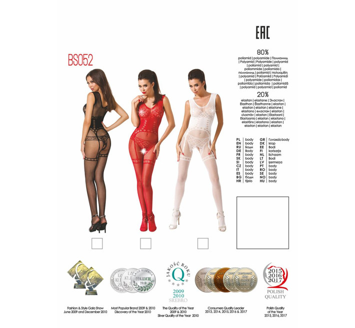 Бодистокинг Passion BS052 Черный S/M/L