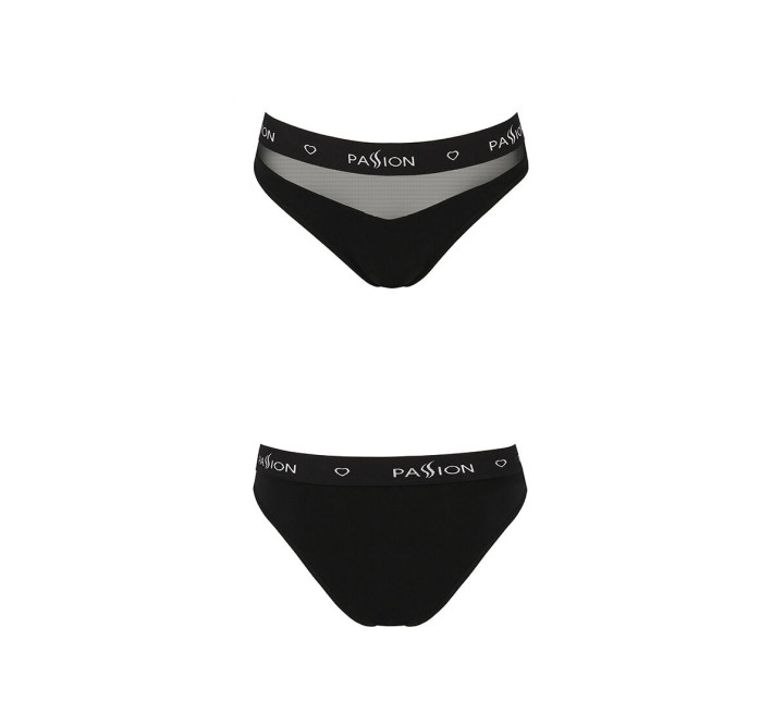 Трусики з прозорою вставкою Passion PS006 PANTIES XL, black