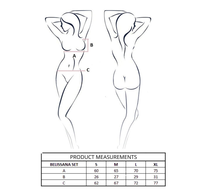 Комплект Passion BELISSANA SET black M