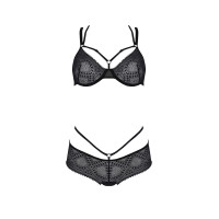 Комплект Passion DROSERA BIKINI black, L/XL, бюстгальтер і трусики-кюлоти