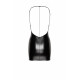 Платье Noir Handmade F307 Mirage, M, black, мини, под латекс, открытая спина, декор из стразов