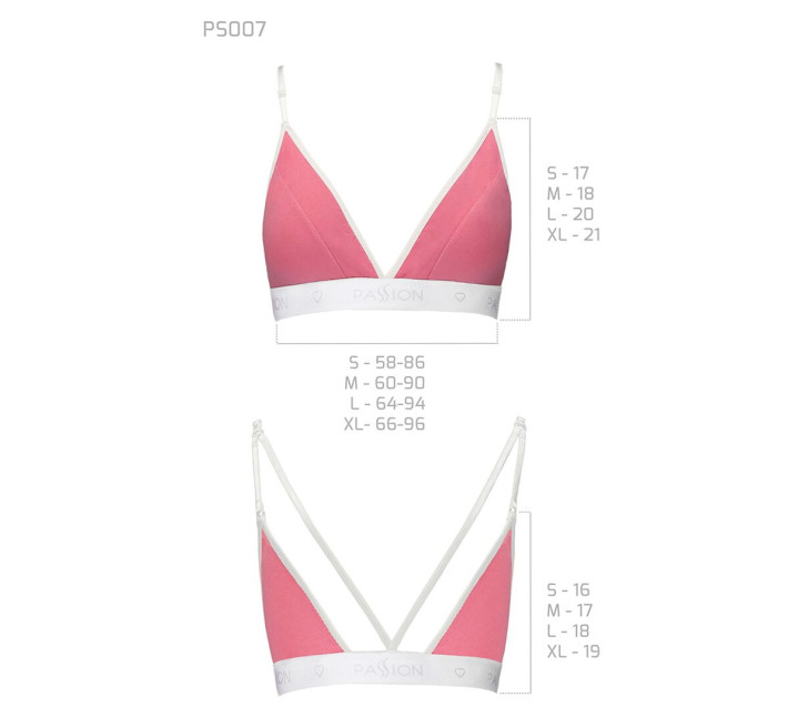 Спортивний топ з подвійними бретелями Passion PS007 TOP S, pink