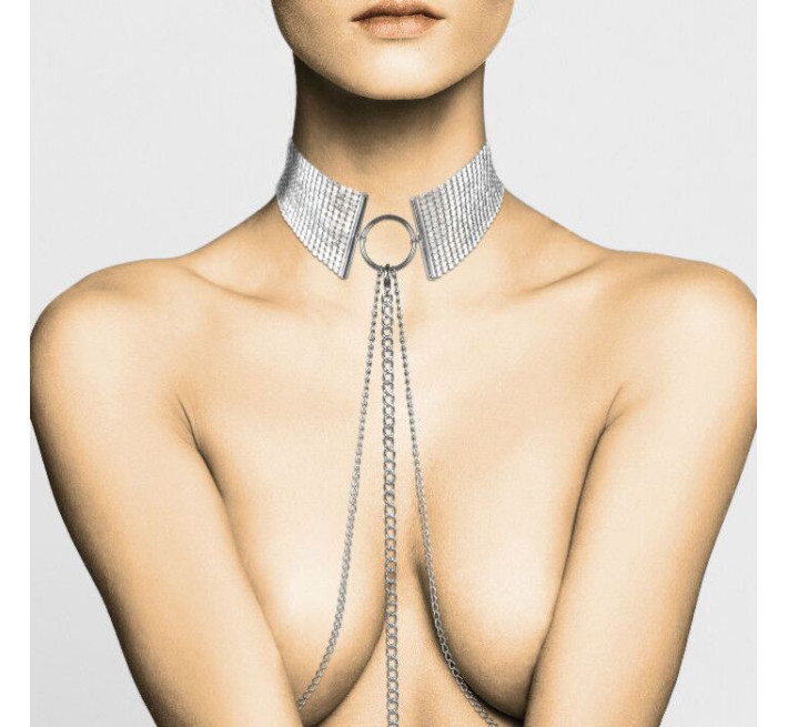Прикраса Bijoux Indiscrets Desir Metallique Collar Сріблясті