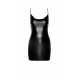 Платье Noir Handmade F307 Mirage, M, black, мини, под латекс, открытая спина, декор из стразов