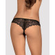 Кружевная танга с доступом Obsessive Contica crothchles thong черные S/M