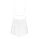 Пеньюар і трусики Obsessive Heavenlly babydoll & thong білі XL/2XL