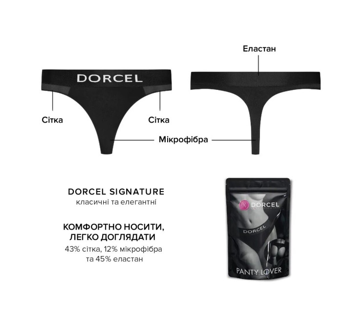 Трусики з кишенею для вібратора Dorcel PANTY LOVER XL