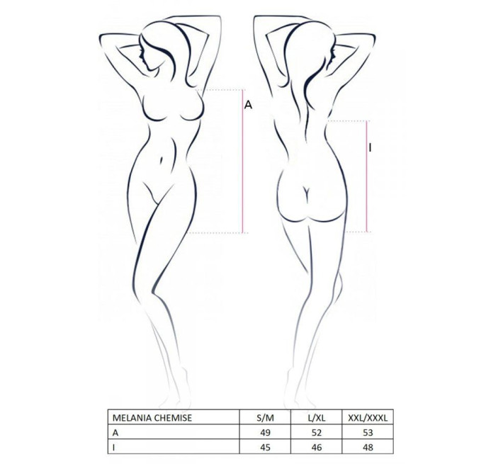 Сорочка прозора бебі дол Passion MELANIA CHEMISE Чорна S/M