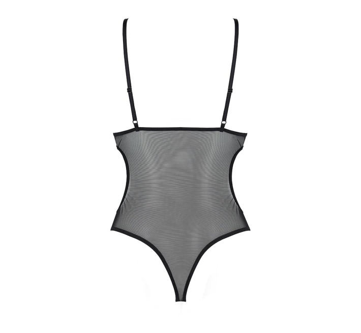 Боді з ажурним ліфом Passion Christa Body black S/M
