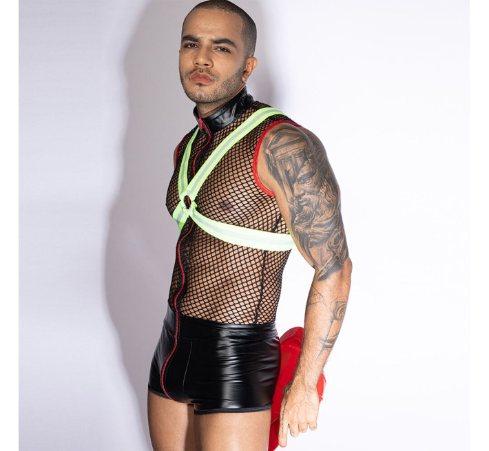 Мужской эротический костюм пожарного JSY 9152 One Size