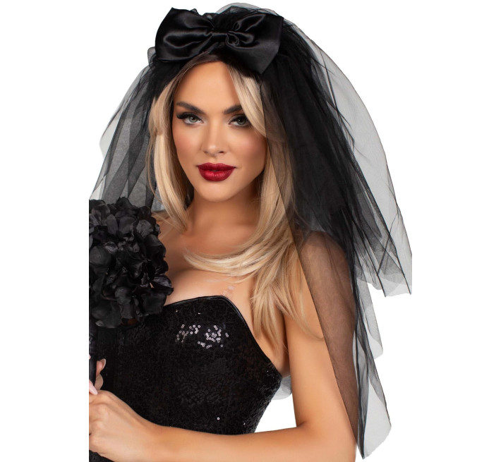 Фата невесты Leg Avenue Tiered bridal veil O/S Black