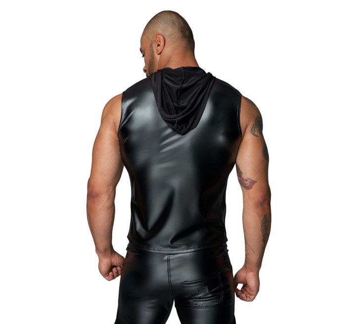 Мужская безрукавка с капюшоном Noir Handmade H062 Hooded Shirt, S, мокрый эффект