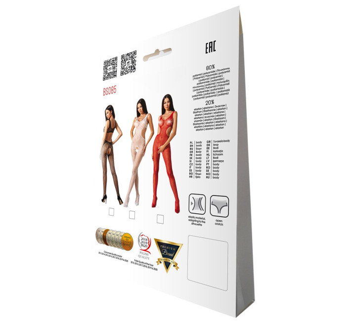 Еротичний бодістокінг з малюнком Passion BS085 red