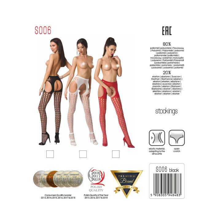 Еротичні колготки Passion S006 Чорні S/M/L