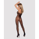 Бодістокінг Obsessive Bodystocking G308 халтер, декор у вигляді татуювання black S/M/L
