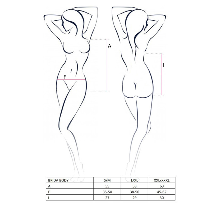 Розкішне Боді Passion BRIDA BODY XXL/XXXL Червоне