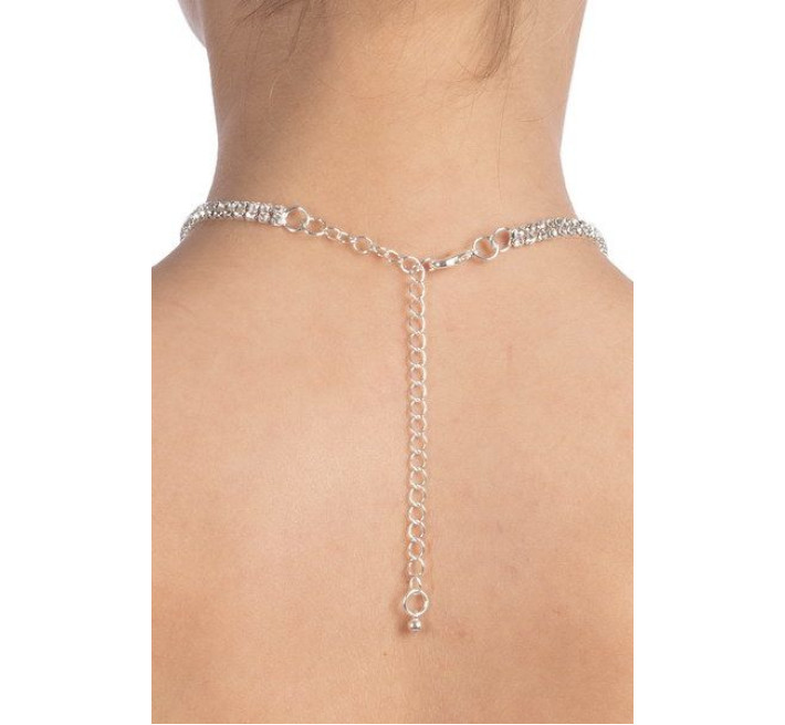 Колье со стразами Bijoux Pour Toi Audrey Серебристое