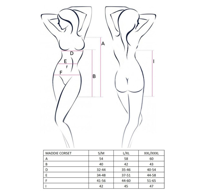 Корсет-платье Passion Erotic Line MADDIE CORSET L/XL Черное