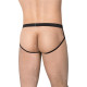Чоловічі стрінги SoftLine Mens Thong 4532 Чорний/Білий OneSize