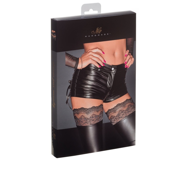 Шортики з мокрим ефектом Noir Handmade F138 Powerwetlook shorts, M
