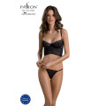 Комплект Passion KERRIA SET black, S/M, сетка+кружево, бюстье и стринги