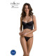 Комплект Passion KERRIA SET black, S/M, сетка+кружево, бюстье и стринги