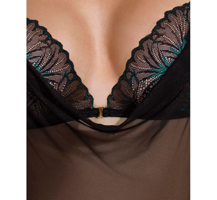 Сорочка Passion DELIENA CHEMISE black XXL/XXXL