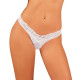 Кружевные танга Obsessive Heavenlly thong белые XL/2XL