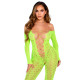 Бодістокінг Leg Avenue Crotchless Footless Lingerie Bodystocking One Size Neon Green