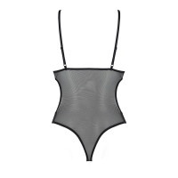 Боді з ажурним ліфом Passion Christa Body black XXL/XXXL