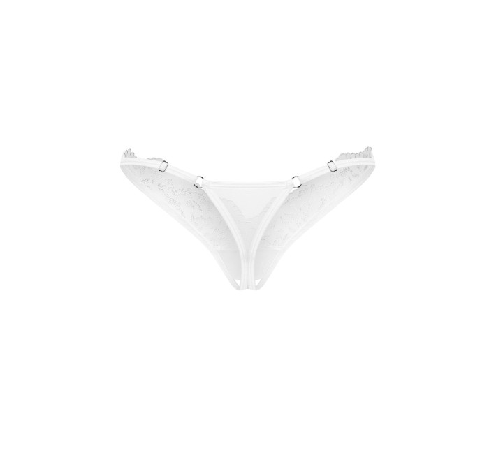 Трусики Obsessive Arrowel White crotchless thong S/M