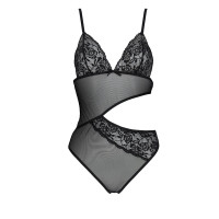 Боді з ажурним ліфом Passion Christa Body black XXL/XXXL