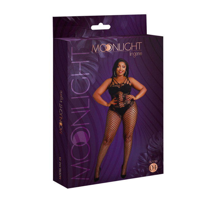 Бодистокинг Moonlight Plus Model 04 Black XL-XXXL, с доступом