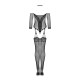 Нейлоновый бодистокинг с имитацией чулок Obsessive Bodystocking G333 черный S/M/L