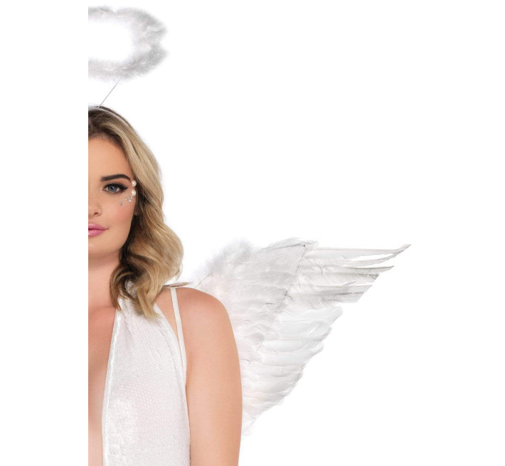 Крылья ангела Leg Avenue Marabou Feather Angel Wings, настоящие перья